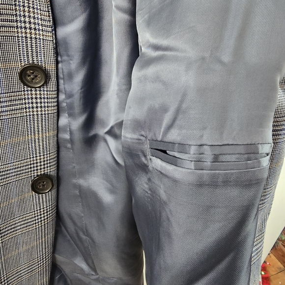 Brooks Brothers Regent Fit Wool Houndstooth Check Plaid Blazer Suit Jacket 46L - Picture 14 of 16